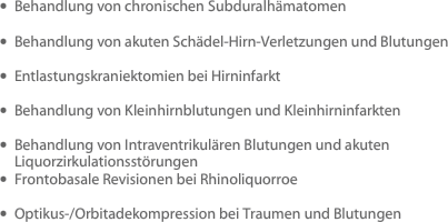Behandlung von chronischen Subduralhämatomen 